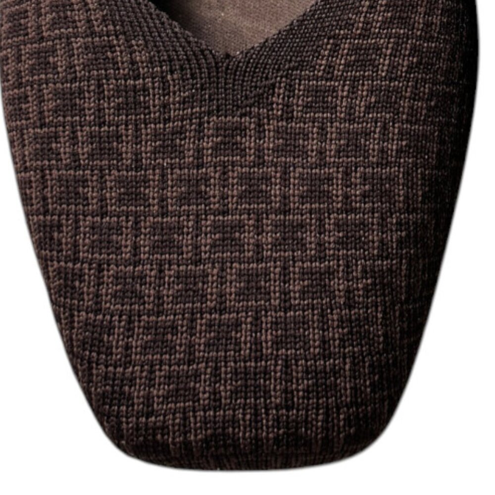 Like new VIVAIA Margot Brown Square Toe V-Cut Knit Flats EU 38.5 / US 7.5 - Picture 11 of 12